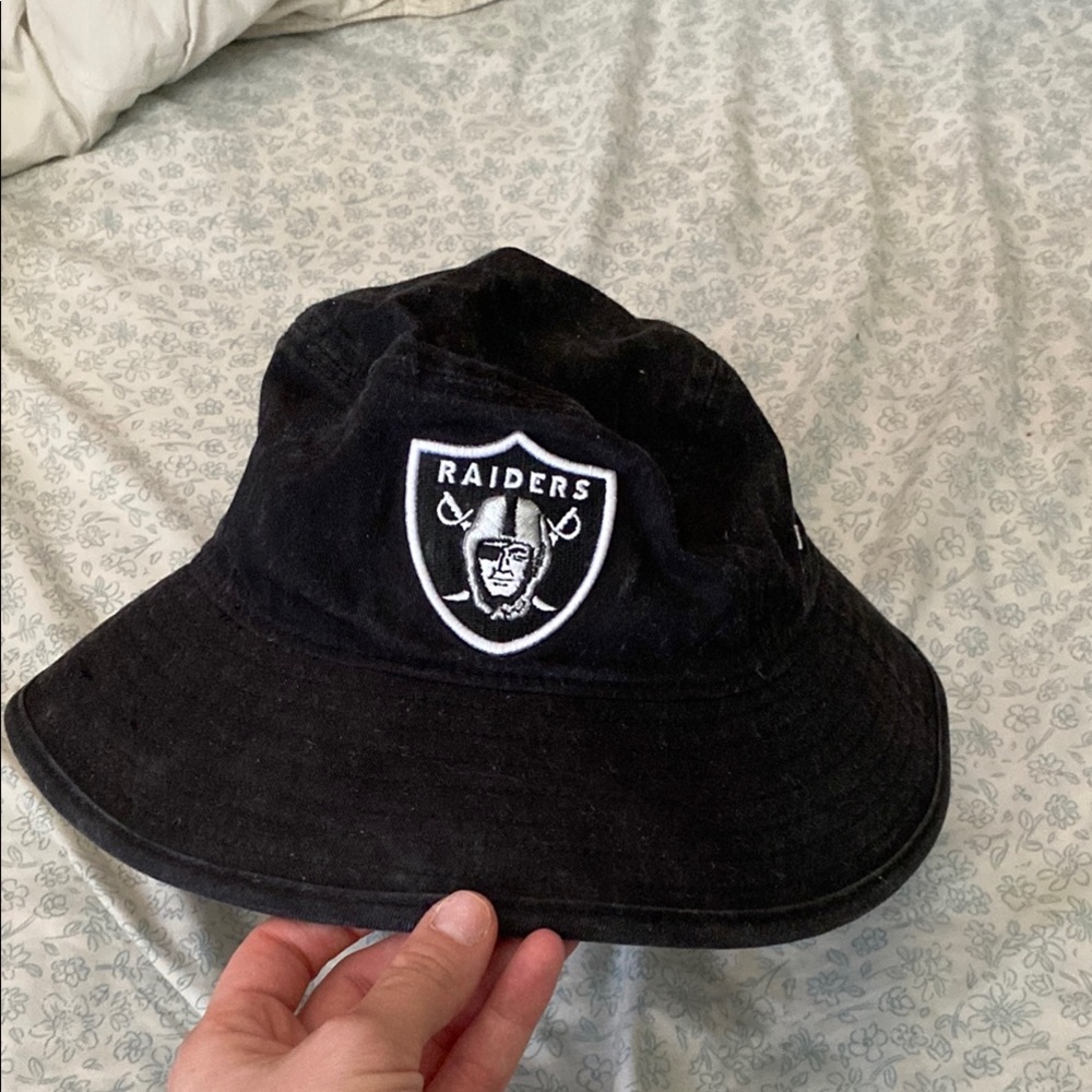 Raiders New Era Black NFL Bucket Hat